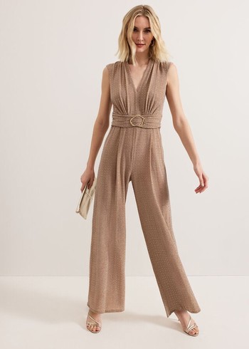 Phase Eight Brea Jumpsuit Beige USA | 2789563-ZU